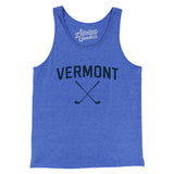 Vermont Golf Men/Unisex Tank Top-True Royal TriBlend-Allegiant Goods Co. Vintage Sports Apparel