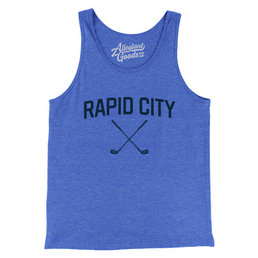 Rapid City Golf Men/Unisex Tank Top-True Royal TriBlend-Allegiant Goods Co. Vintage Sports Apparel