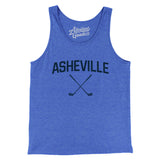 Asheville Golf Men/Unisex Tank Top-True Royal TriBlend-Allegiant Goods Co. Vintage Sports Apparel
