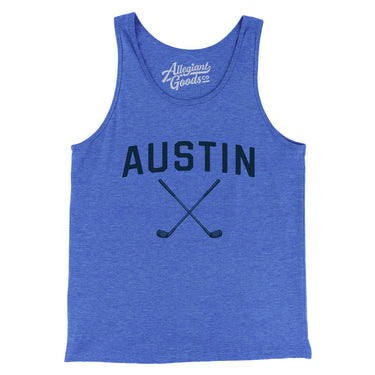 Austin Golf Men/Unisex Tank Top-True Royal TriBlend-Allegiant Goods Co. Vintage Sports Apparel