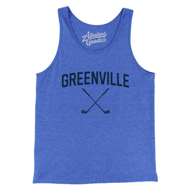 Greenville Golf Men/Unisex Tank Top-True Royal TriBlend-Allegiant Goods Co. Vintage Sports Apparel