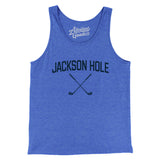 Jackson Hole Golf Men/Unisex Tank Top-True Royal TriBlend-Allegiant Goods Co. Vintage Sports Apparel