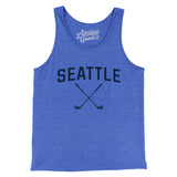 Seattle Golf Men/Unisex Tank Top-True Royal TriBlend-Allegiant Goods Co. Vintage Sports Apparel
