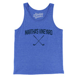 Martha's Vineyard Golf Men/Unisex Tank Top-True Royal TriBlend-Allegiant Goods Co. Vintage Sports Apparel