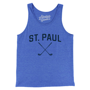 St. Paul Golf Men/Unisex Tank Top-True Royal TriBlend-Allegiant Goods Co. Vintage Sports Apparel