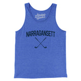 Narragansett Golf Men/Unisex Tank Top-True Royal TriBlend-Allegiant Goods Co. Vintage Sports Apparel