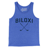 Biloxi Golf Men/Unisex Tank Top-True Royal TriBlend-Allegiant Goods Co. Vintage Sports Apparel