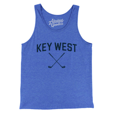 Key West Golf Men/Unisex Tank Top-True Royal TriBlend-Allegiant Goods Co. Vintage Sports Apparel