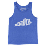 Kentucky State Shape Text Men/Unisex Tank Top-True Royal TriBlend-Allegiant Goods Co. Vintage Sports Apparel