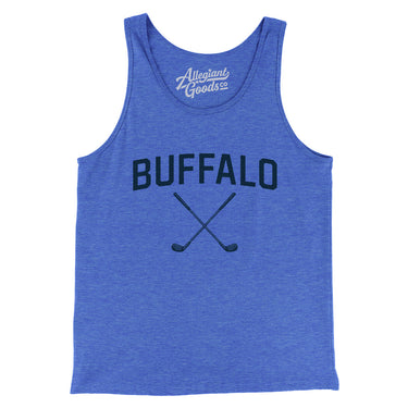 Buffalo Golf Men/Unisex Tank Top-True Royal TriBlend-Allegiant Goods Co. Vintage Sports Apparel