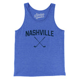Nashville Golf Men/Unisex Tank Top-True Royal TriBlend-Allegiant Goods Co. Vintage Sports Apparel