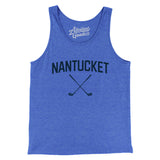 Nantucket Golf Men/Unisex Tank Top-True Royal TriBlend-Allegiant Goods Co. Vintage Sports Apparel
