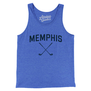 Memphis Golf Men/Unisex Tank Top-True Royal TriBlend-Allegiant Goods Co. Vintage Sports Apparel