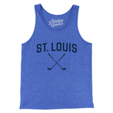 St. Louis Golf Men/Unisex Tank Top-True Royal TriBlend-Allegiant Goods Co. Vintage Sports Apparel