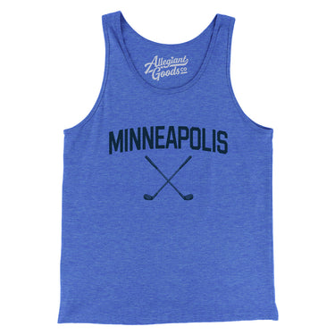 Minneapolis Golf Men/Unisex Tank Top-True Royal TriBlend-Allegiant Goods Co. Vintage Sports Apparel