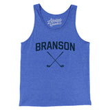 Branson Golf Men/Unisex Tank Top-True Royal TriBlend-Allegiant Goods Co. Vintage Sports Apparel