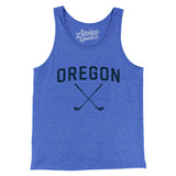 Oregon Golf Men/Unisex Tank Top-True Royal TriBlend-Allegiant Goods Co. Vintage Sports Apparel