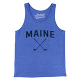 Maine Golf Men/Unisex Tank Top-True Royal TriBlend-Allegiant Goods Co. Vintage Sports Apparel