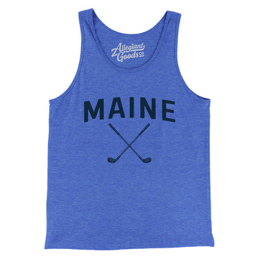 Maine Golf Men/Unisex Tank Top-True Royal TriBlend-Allegiant Goods Co. Vintage Sports Apparel