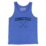 Connecticut Golf Men/Unisex Tank Top-True Royal TriBlend-Allegiant Goods Co. Vintage Sports Apparel