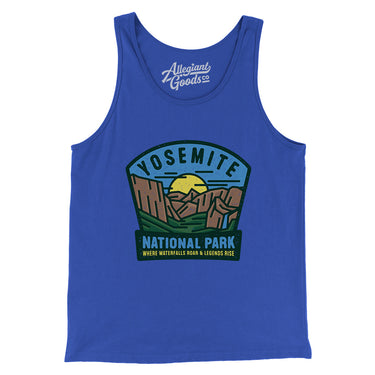 Yosemite National Park Badge Men/Unisex Tank Top-Allegiant Goods Co. Vintage Sports Apparel