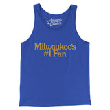Milwaukee's Number 1 Fan Men/Unisex Tank Top-True Royal-Allegiant Goods Co. Vintage Sports Apparel