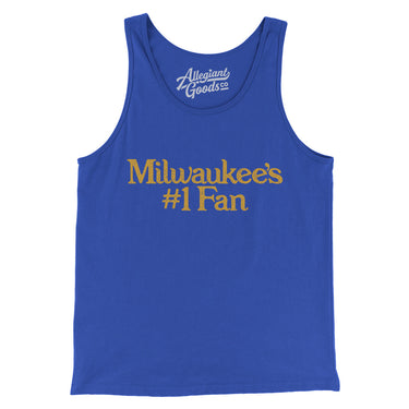Milwaukee's Number 1 Fan Men/Unisex Tank Top-True Royal-Allegiant Goods Co. Vintage Sports Apparel