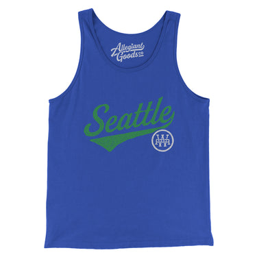 Seattle Vintage Script Men/Unisex Tank Top-Allegiant Goods Co. Vintage Sports Apparel