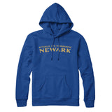 Actually It's Pronounced Newark Hoodie-True Royal-Allegiant Goods Co. Vintage Sports Apparel