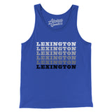 Lexington Repeat Men/Unisex Tank Top-True Royal-Allegiant Goods Co. Vintage Sports Apparel