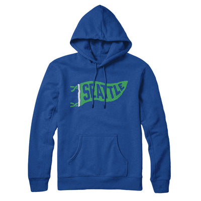 Seattle Pennant Hoodie-True Royal-Allegiant Goods Co. Vintage Sports Apparel