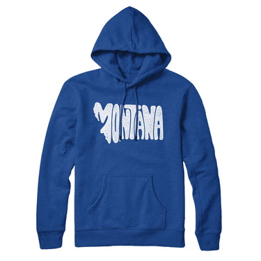 Montana State Shape Text Hoodie-Allegiant Goods Co. Vintage Sports Apparel