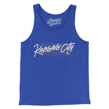 Kansas City Retro Men/Unisex Tank Top-True Royal-Allegiant Goods Co. Vintage Sports Apparel
