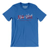 New York Overprint Men/Unisex T-Shirt-True Royal-Allegiant Goods Co. Vintage Sports Apparel