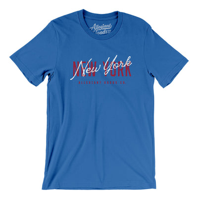 New York Overprint Men/Unisex T-Shirt-True Royal-Allegiant Goods Co. Vintage Sports Apparel
