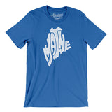 Maine State Shape Text Men/Unisex T-Shirt-Allegiant Goods Co. Vintage Sports Apparel