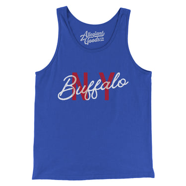Buffalo Ny Overprinted Men/Unisex Tank Top-True Royal-Allegiant Goods Co. Vintage Sports Apparel