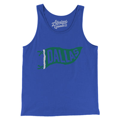 Dallas Pennant Men/Unisex Tank Top-True Royal-Allegiant Goods Co. Vintage Sports Apparel