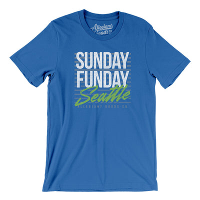 Sunday Funday Seattle Men/Unisex T-Shirt-True Royal-Allegiant Goods Co. Vintage Sports Apparel