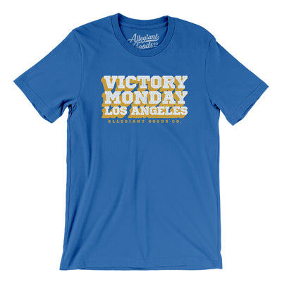 Victory Monday Los Angeles Men/Unisex T-Shirt-True Royal-Allegiant Goods Co. Vintage Sports Apparel