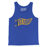 St Louis Pennant Men/Unisex Tank Top-True Royal-Allegiant Goods Co. Vintage Sports Apparel