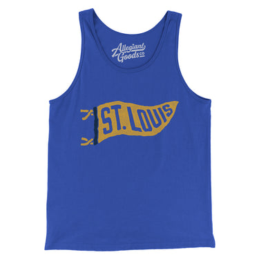 St Louis Pennant Men/Unisex Tank Top-True Royal-Allegiant Goods Co. Vintage Sports Apparel