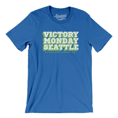 Victory Monday Seattle Men/Unisex T-Shirt-True Royal-Allegiant Goods Co. Vintage Sports Apparel