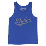 Dallas Vintage Script Men/Unisex Tank Top-Allegiant Goods Co. Vintage Sports Apparel