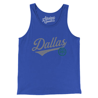 Dallas Vintage Script Men/Unisex Tank Top-Allegiant Goods Co. Vintage Sports Apparel