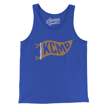 Kcmo Pennant Men/Unisex Tank Top-True Royal-Allegiant Goods Co. Vintage Sports Apparel