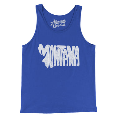 Montana State Shape Text Men/Unisex Tank Top-Allegiant Goods Co. Vintage Sports Apparel