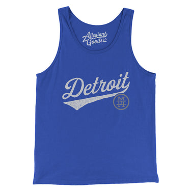 Detroit Vintage Script Men/Unisex Tank Top-Allegiant Goods Co. Vintage Sports Apparel