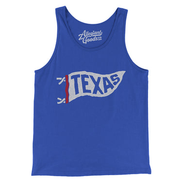 Texas Pennant Men/Unisex Tank Top-True Royal-Allegiant Goods Co. Vintage Sports Apparel