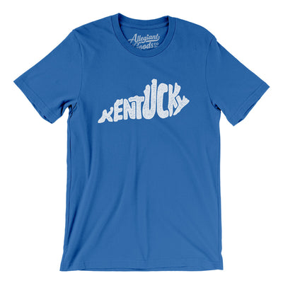 Kentucky State Shape Text Men/Unisex T-Shirt-True Royal-Allegiant Goods Co. Vintage Sports Apparel